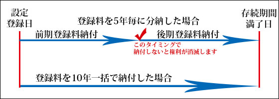 商標登録後の権利期間について